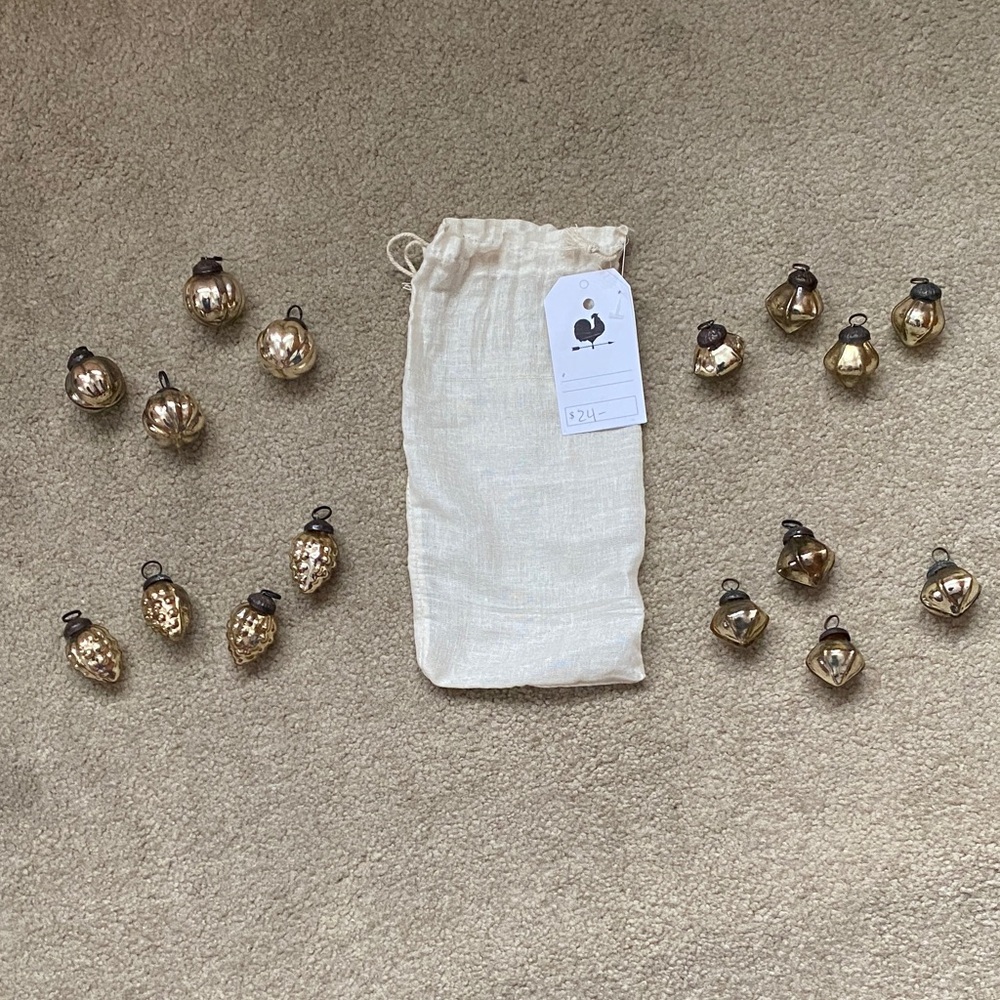 Gold Miniature Ornaments Set Creative CoOp